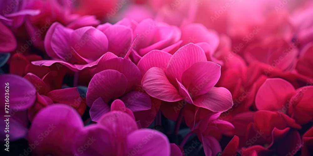 Poster A close-up view of a bunch of pink flowers. Perfect for adding a pop of color to any project or design