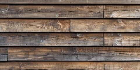 A close up shot of a wooden wall with a clock. Perfect for adding a rustic touch to any design - obrazy, fototapety, plakaty