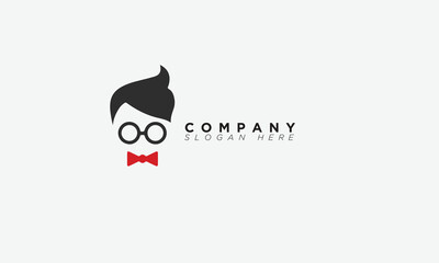 Smat boy with glasses creative and coloful logo for banding and company icon