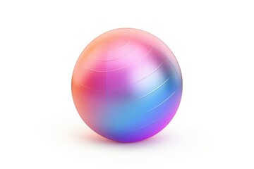 A vibrant ball placed on a clean white surface. Can be used for various design projects