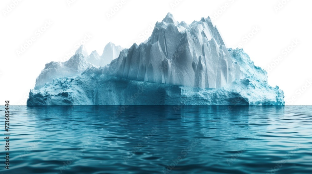 Poster A massive iceberg floating in the middle of the ocean. Ideal for nature and climate change concepts