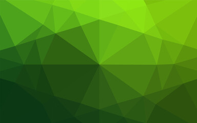 Fototapeta na wymiar Light Green vector polygon abstract background. Brand new colored illustration in blurry style with gradient. The polygonal design can be used for your web site.
