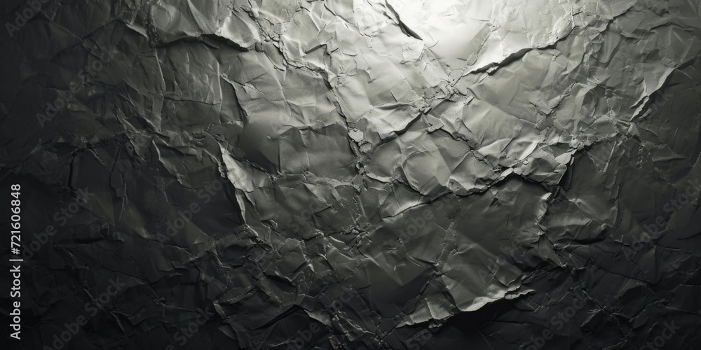 Poster a black and white photograph of crumpled paper. versatile image suitable for various uses