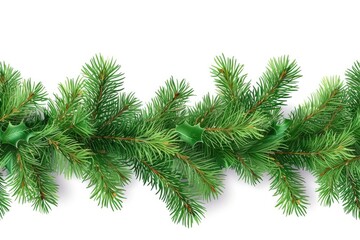 A detailed view of a branch from a Christmas tree. Perfect for holiday-themed designs and decorations