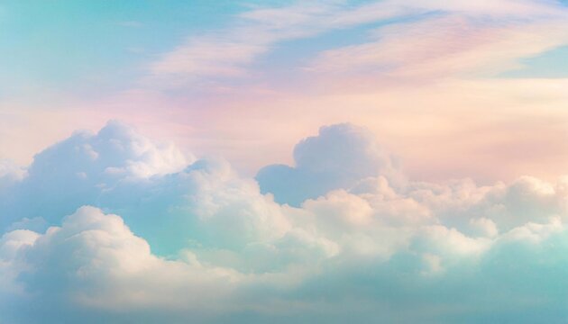 Sky and cloud background with a pastel colored, gradient pastel.