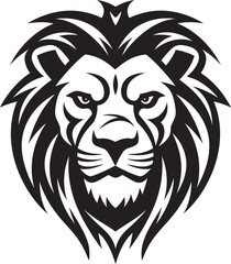 Lion Roar Vector SilhouetteTribal Inspired Lion Vector Art