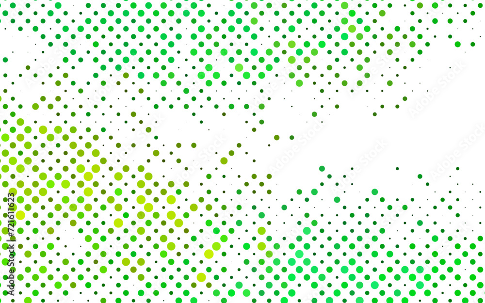 Poster light green, yellow vector background with bubbles. blurred decorative design in abstract style with