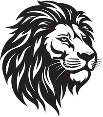 Black and White Lion IllustrationLion Roar Vector Design