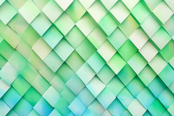 Fototapeta na wymiar Create a pattern of diamonds with a gradient of green and blue colors