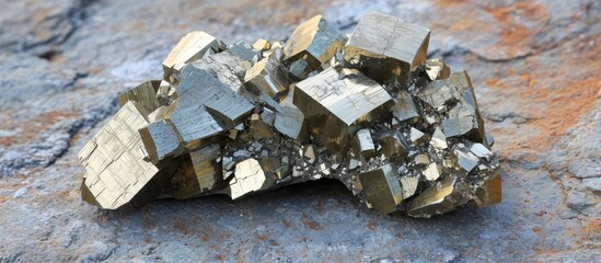 Stunning Rough Pyrite Specimen Displaying Unmistakable Raw Beauty within a Matrix