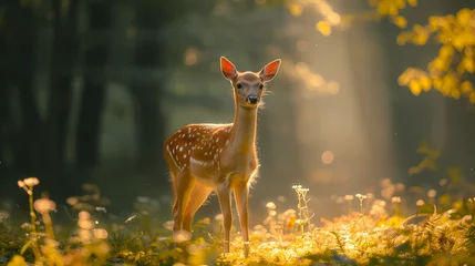 Foto op Canvas deer in the forest © Christian