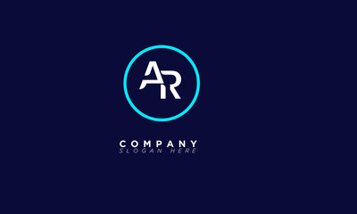 AR Alphabet letters Initials Monogram logo