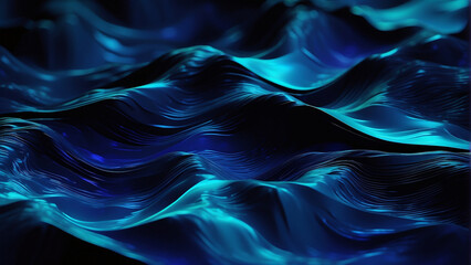 Obraz premium Cerulean Symphony: An Abstract Dance of Blue Hues