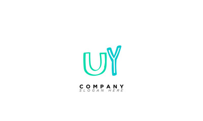 UY Alphabet letters Initials Monogram logo