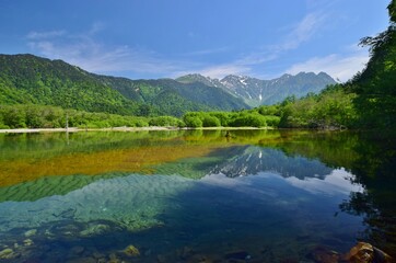 新緑の上高地・大正池