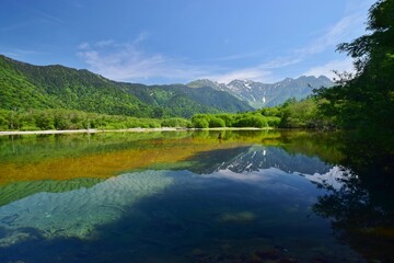 新緑の上高地・大正池
