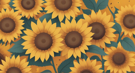 sunflowers on the wall