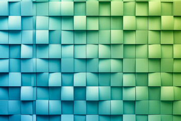 Create a pattern of squares with a gradient of blue and green colors