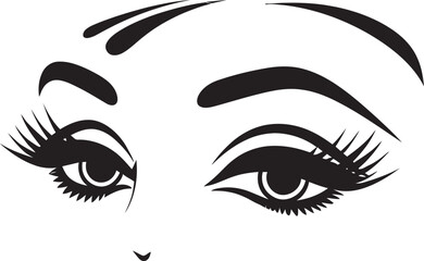 Monochrome Makeup Vectors Detailed ShowcaseVector Precision Mastering Eyeliner Artistry