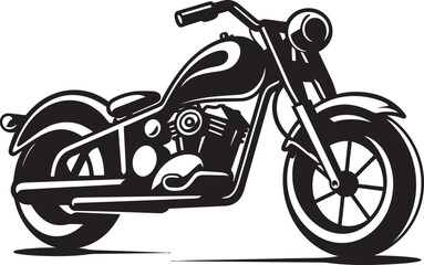 Stealthy Biker SilhouetteChopper Rider Sketch