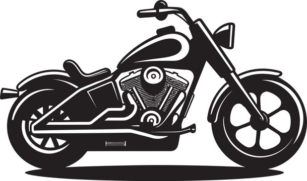 Monochrome Biker IconMidnight Motorbike Design