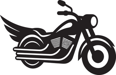 Vectorized Rider PoseRetro Motorcycle Illustration