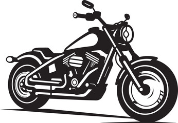 Retro Biker SilhouetteSlick Motorcycle Vector