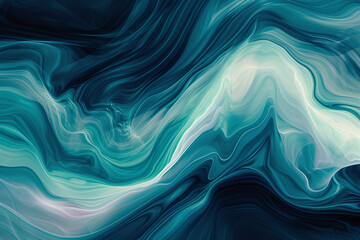 Abstract Blue and Green Wavy Texture
