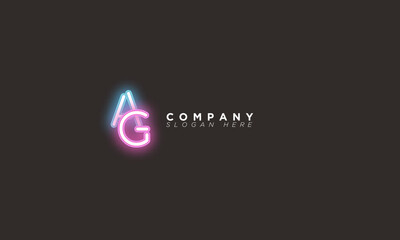 AG Alphabet letters Initials Monogram logo 