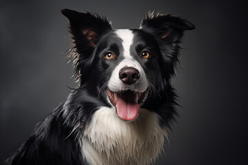 Border Collie with Bright Eyes and Shiny Coat