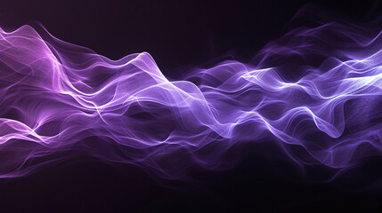 An artistic representation of swirling purple smoke over a dark backdrop, conveying a sense of mystery and elegance - obrazy, fototapety, plakaty