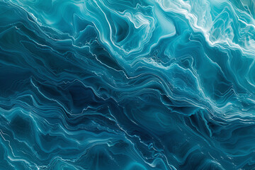 Aquatic Serenity: Turquoise Marbled Wave Texture
