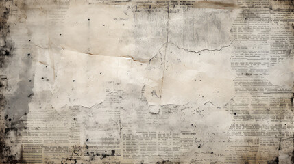 Obraz premium Newspaper background. Old paper grunge vintage aged texture