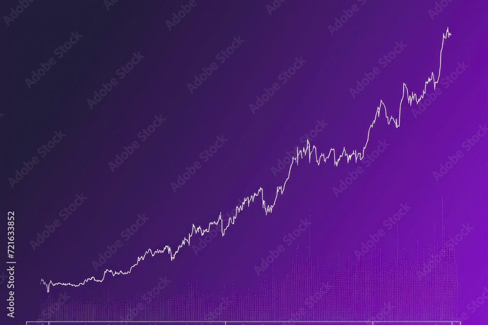 Aufkleber a line chart of the index for the past 10 years with a blue background and a red.