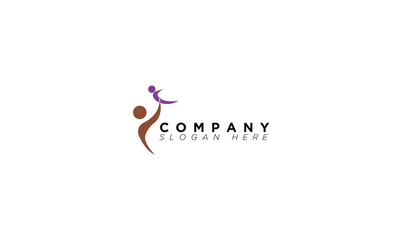 man with kid creative and attractive logo for company and branding 