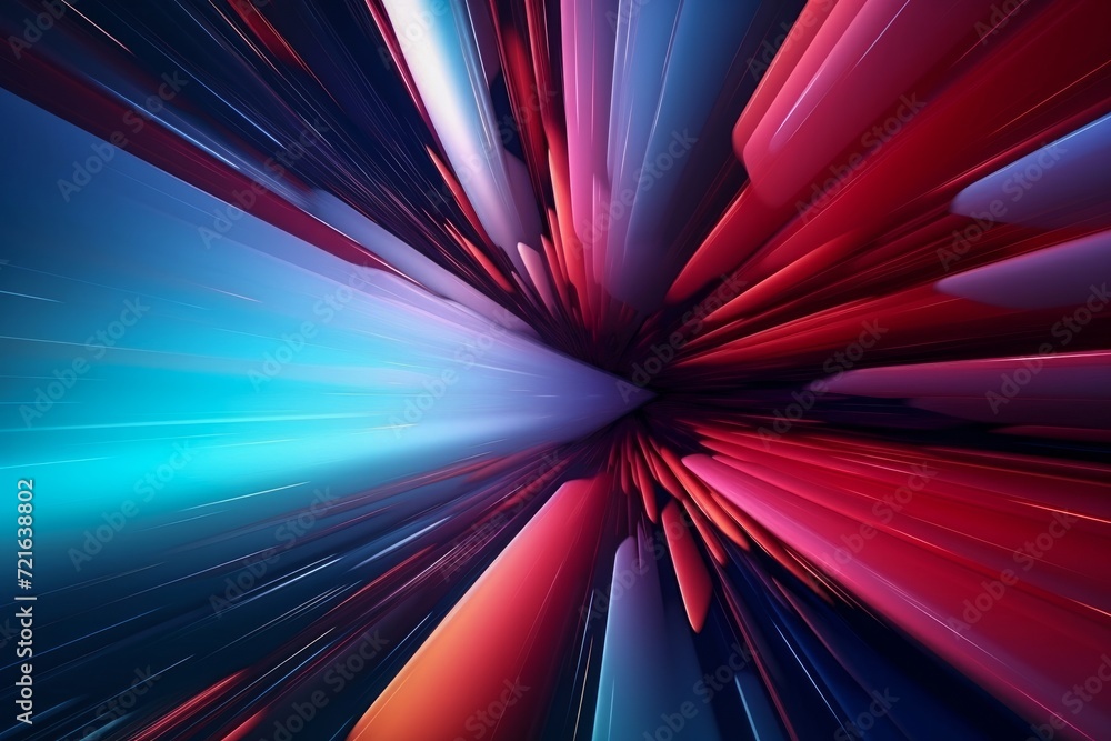 Poster vibrant abstract background with colorful lines and shapes. generative ai.