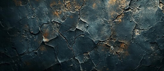 Dark Grunge Textured Background: Cracked Stone Wall with an Intense and Edgy Vibe