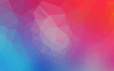 Fototapeta premium Light Blue, Red vector shining triangular template. Colorful illustration in Origami style with gradient. Completely new template for your business design.
