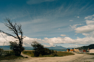 Colorful houses in Ushuaia, Tierra del Fuego, Argentina - dec 2th 2023