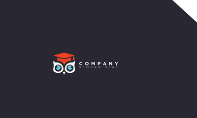Owl with hat Creative and colorful logo for branding and company