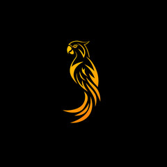 Naklejka premium Logo bzw. Darstellung eines Papageis, 2