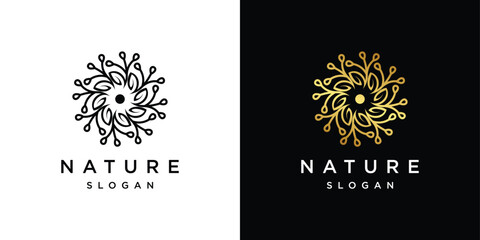 Rose flower logo design concept, flower logo template
