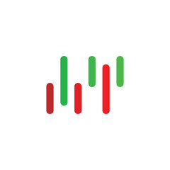 crypto trading finance chart market logo vector