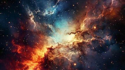 Stunning Image of a Colorful Nebula in Space