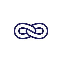 Obraz premium infinity chain logo vector icon symbol