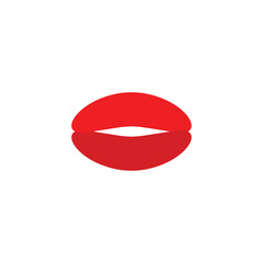 kiss lips female mouth logo icon vector design