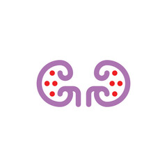 kidney stones pain logo icon vector