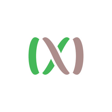 infinity symbol letter x logo vector