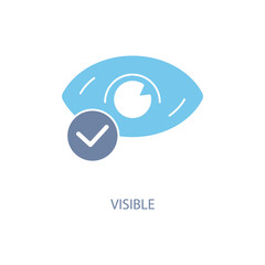 visible concept line icon. Simple element illustration. visible concept outline symbol design.