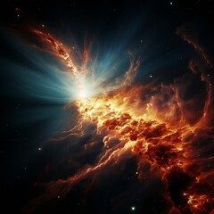 Fototapeta na wymiar Stunning Image of a Colorful Nebula in Space